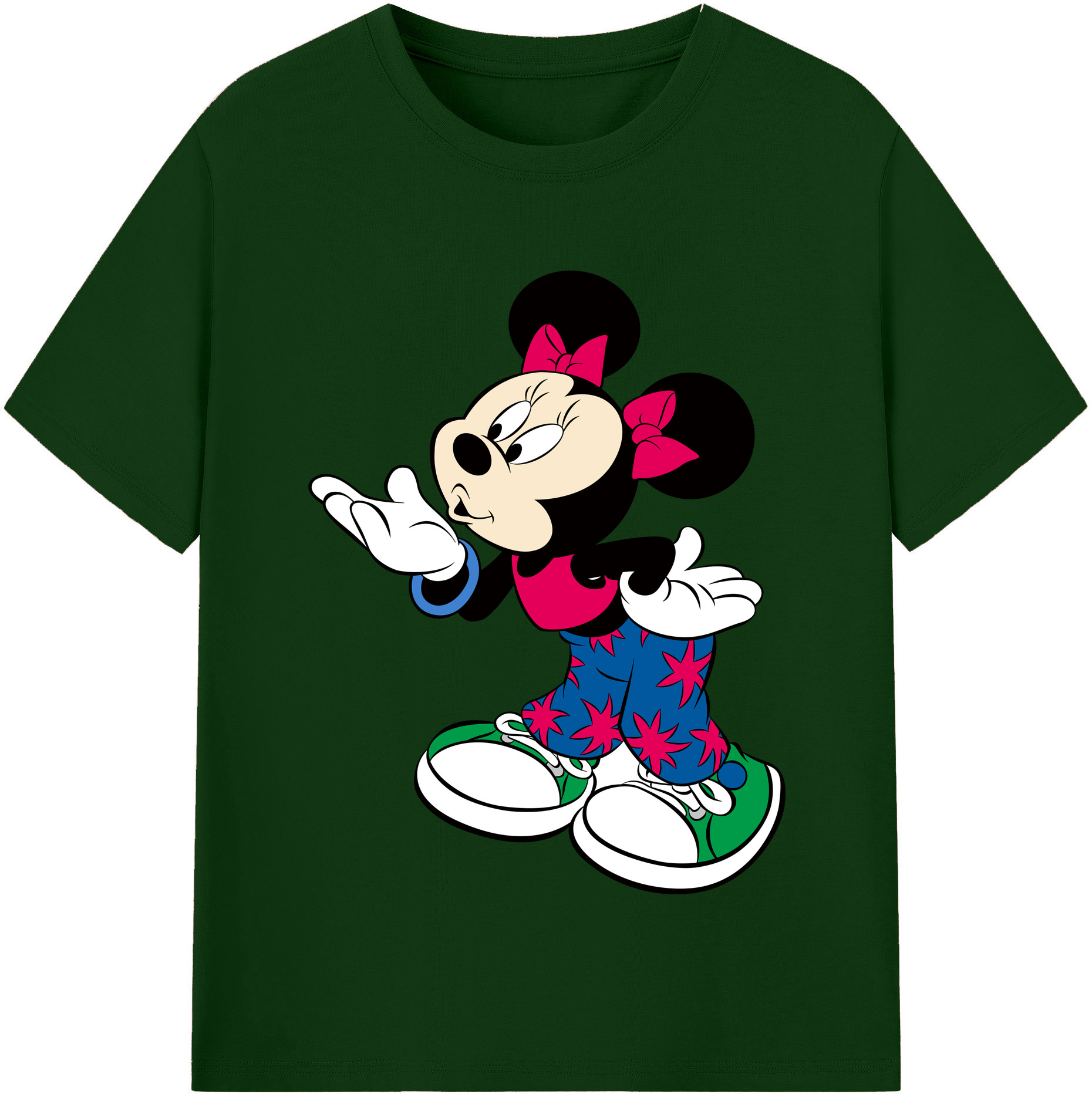 （画像用） ミッキーマウス Mickey Mouse 綿100％半袖Tシャツ（フロントプリント）